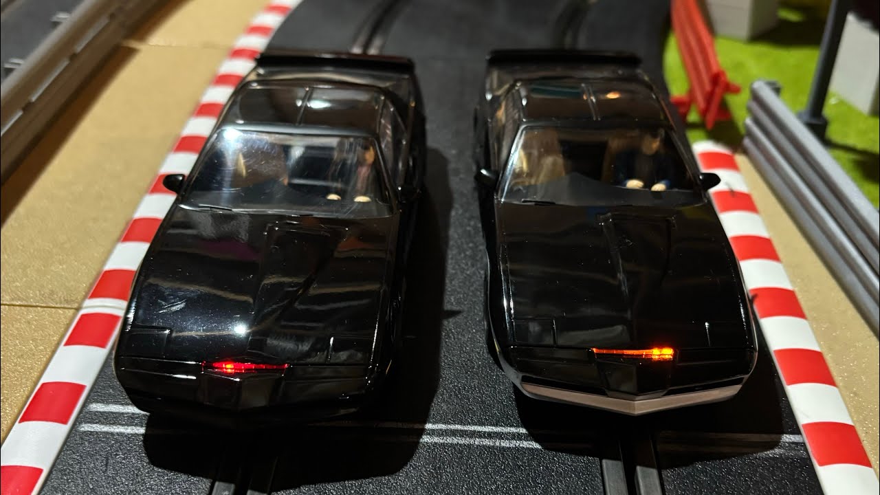 Scalextric Knight Rider K.I.T.T v K.A.R.R Race For The Fastest Lap @ScalextricInMyGarage1 #slotcar