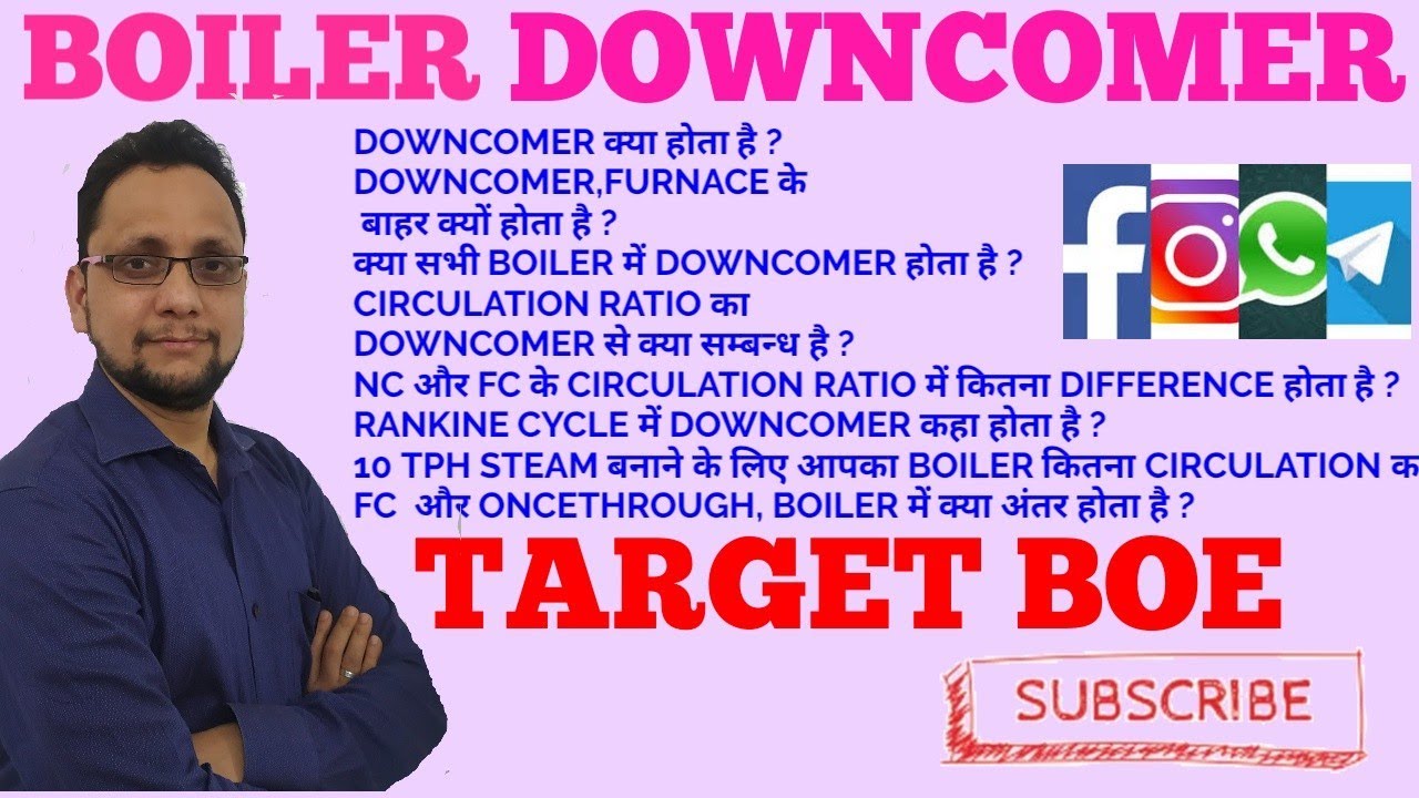 BOE || BOILER DOWNCOMER || CIRCULATION RATIO || FORCE CIRCULATION || ONCE THROUGH BOILER ||