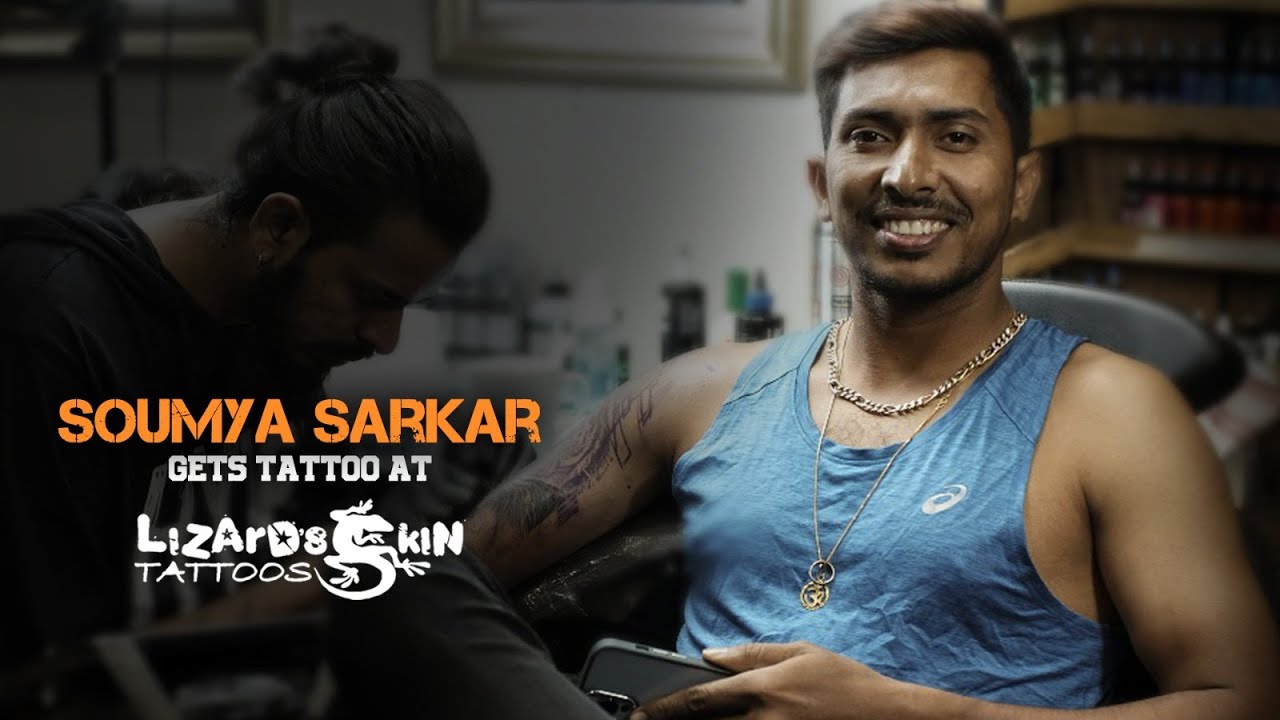 Bangladeshi Cricketer Soumya Sarkar gets his first tattoo at Lizard’s Skin Tattoos