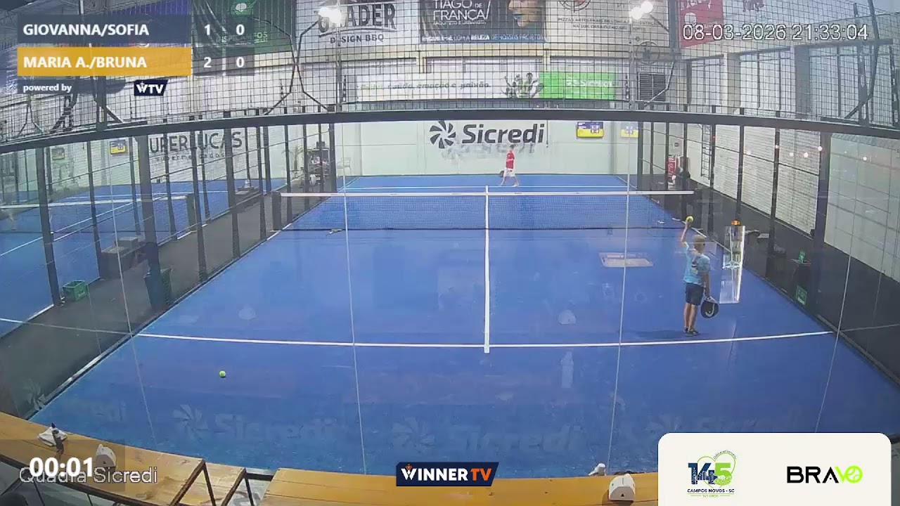 Quadra Sicredi - 1 TORNEIO BRAVO PADEL 2026 - Domingo pt1