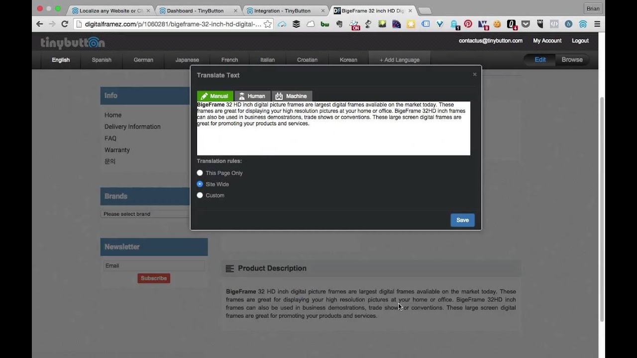 Website Localization Made Easy with TinyButton