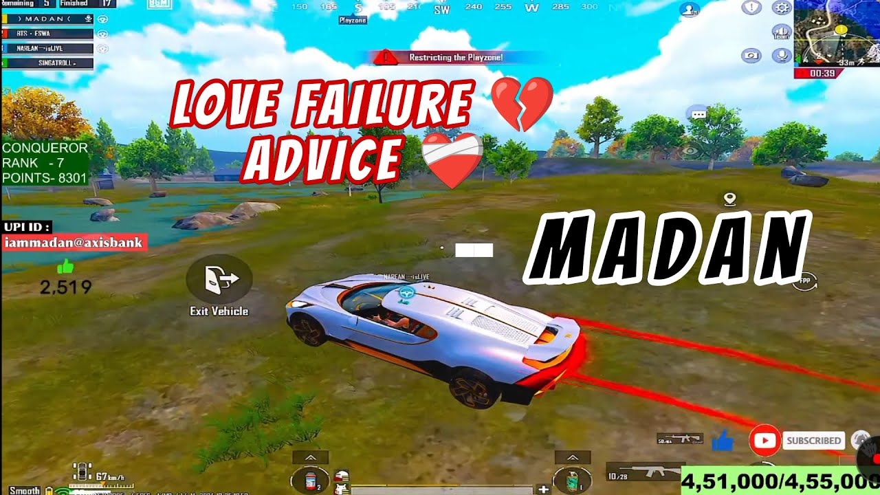 Madan best 🤯 advice for love failure ❤️‍🩹😭 #madan #madanop #pubgmadan #bgmi #pubg #bts #love