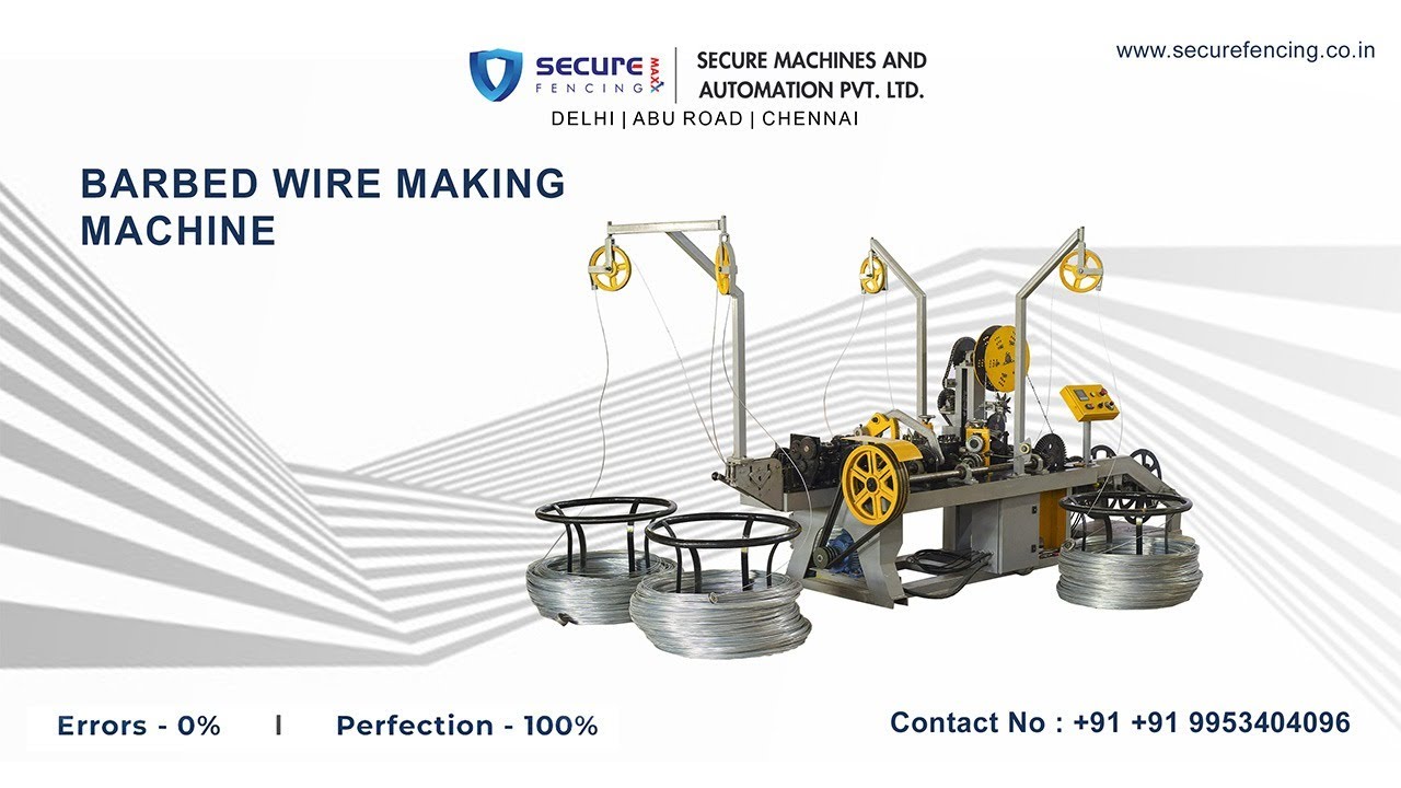 High-speed barbed wire making machine | India | +91-9953404096 | 2000-2500kgs/ 24hrs