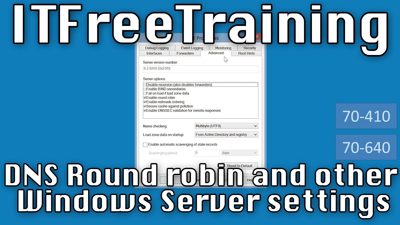 Windows DNS Server Settings