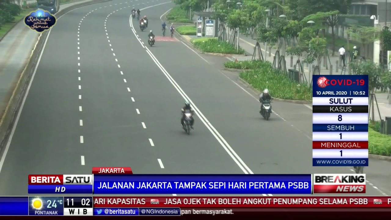 Jalanan Jakarta Sepi di Hari Pertama PSBB