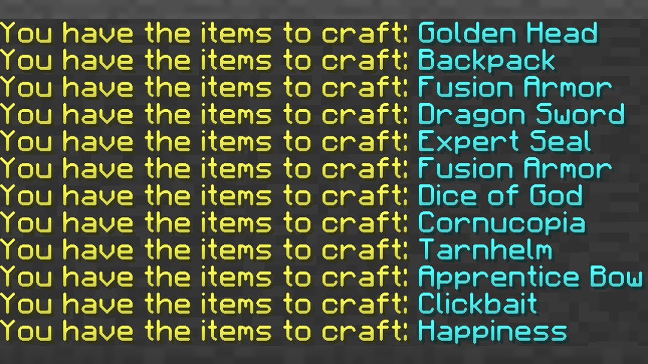 Crafting Everything