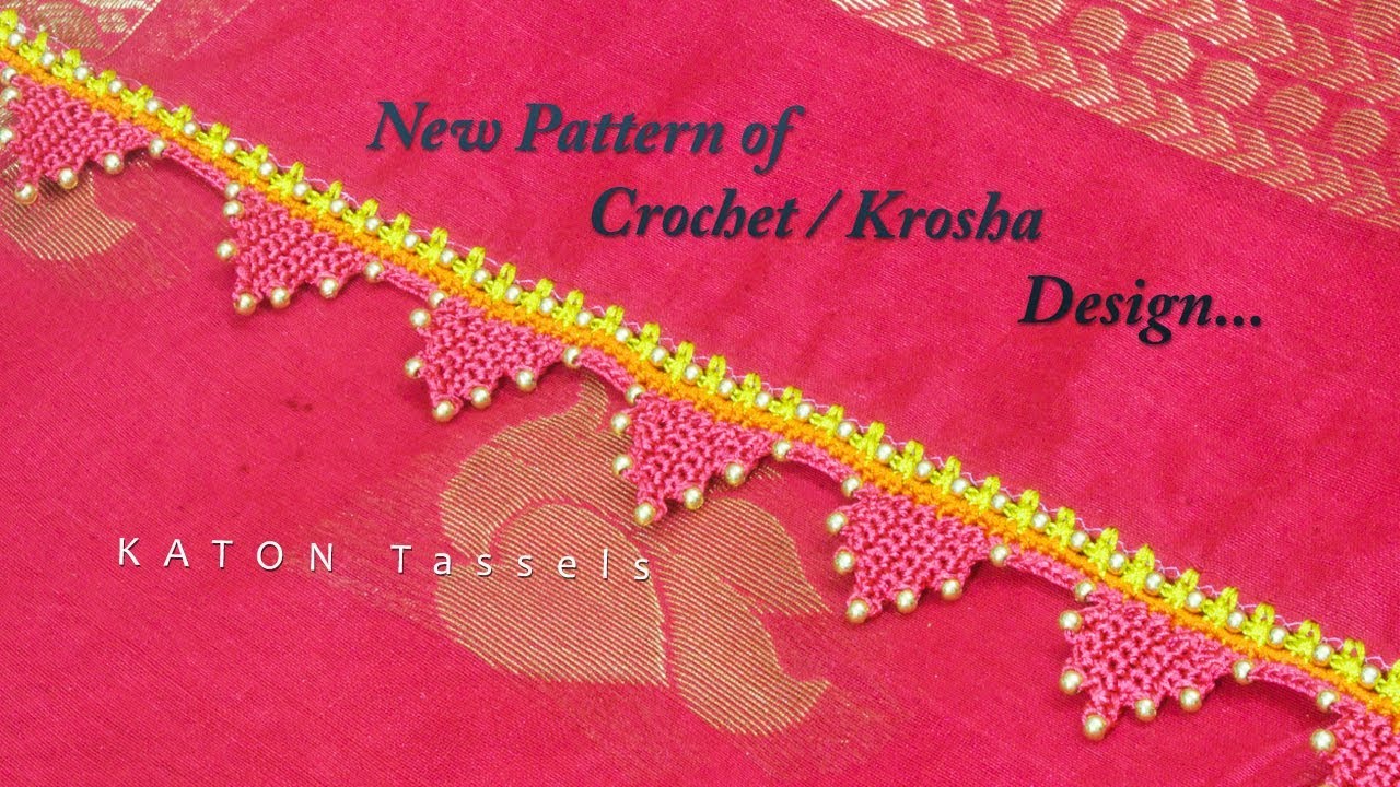 New Pattern of Crochet / Krosha Design | Latest Saree Kuchu | Trending Design | Tamil