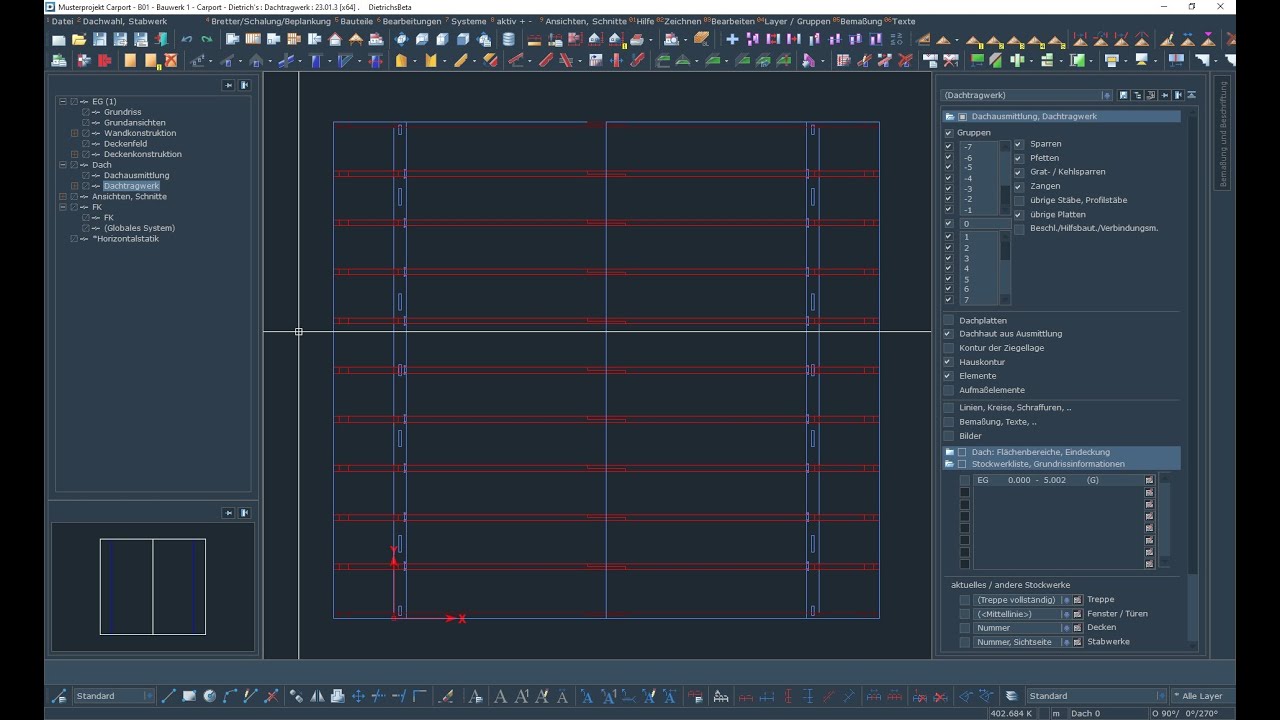 05 Tutorial Carport | Die Sparreneingabe
