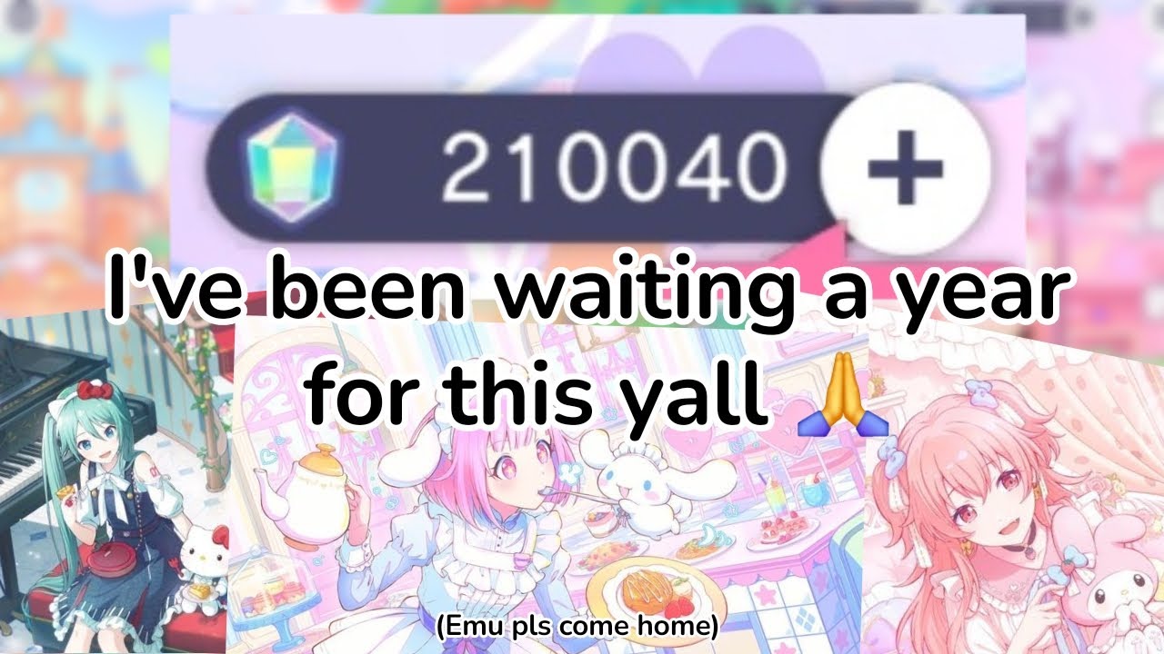 Rolling in the Sanrio gacha banner ☆ || 210k crystals saved