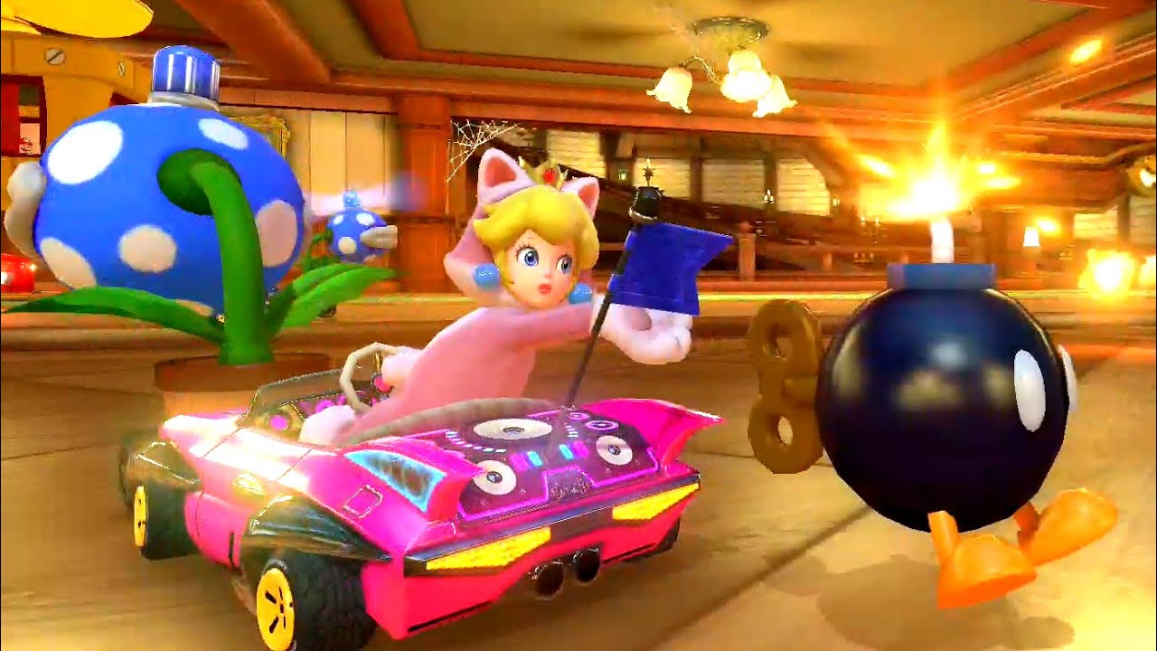【勝ち残りバトル】マリオ vs ネコピーチでパックンVSスパイ！マンマミーア‼︎  ネコピーチここで渾身の必殺ボムヘイか⁈  【マリオカート8DX】実況なし