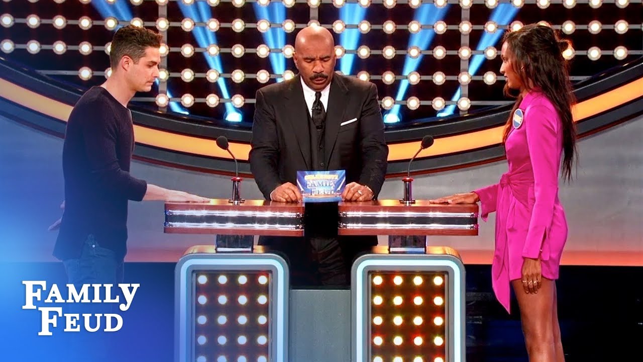 Jasmine Tookes and Wells Adams face off! | Celebrity Family Feud