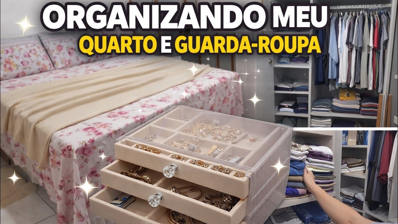 Organizando Meu Guarda-Roupa do Zero | Faxina e Organização do Quarto.