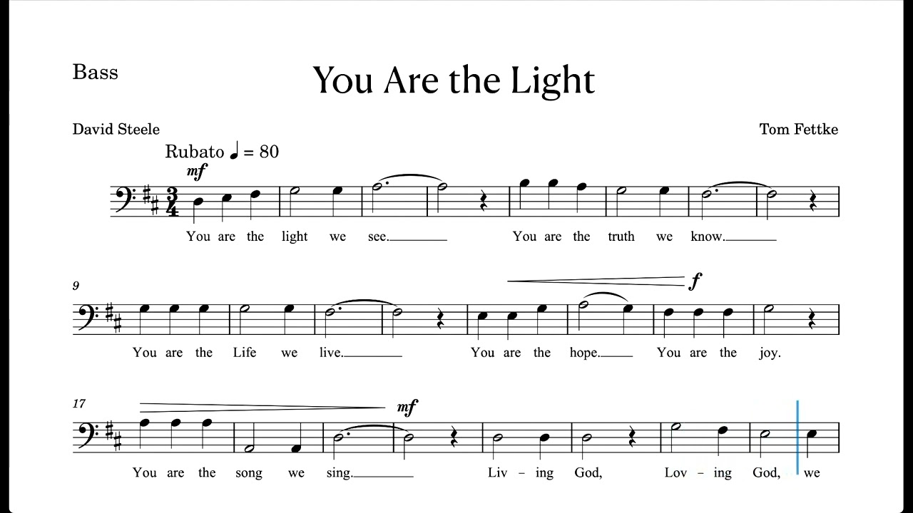 You are the Light Bass copy