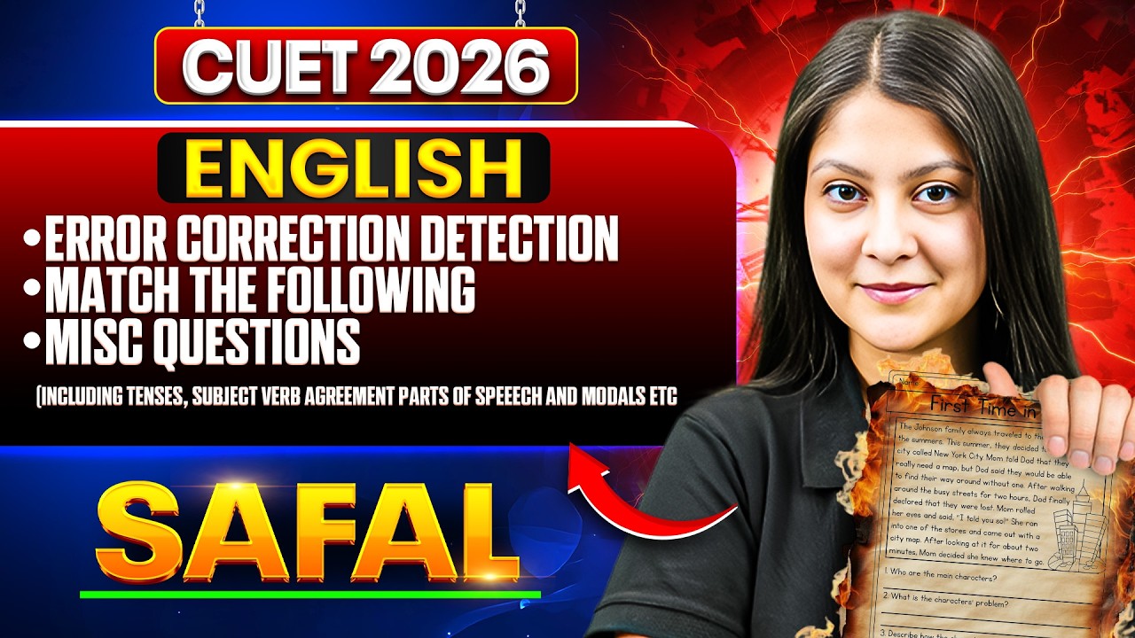 CUET 2026 English One Shot | Error Detection + Grammar LIVE | Aakanksha Ma&rsquo;am