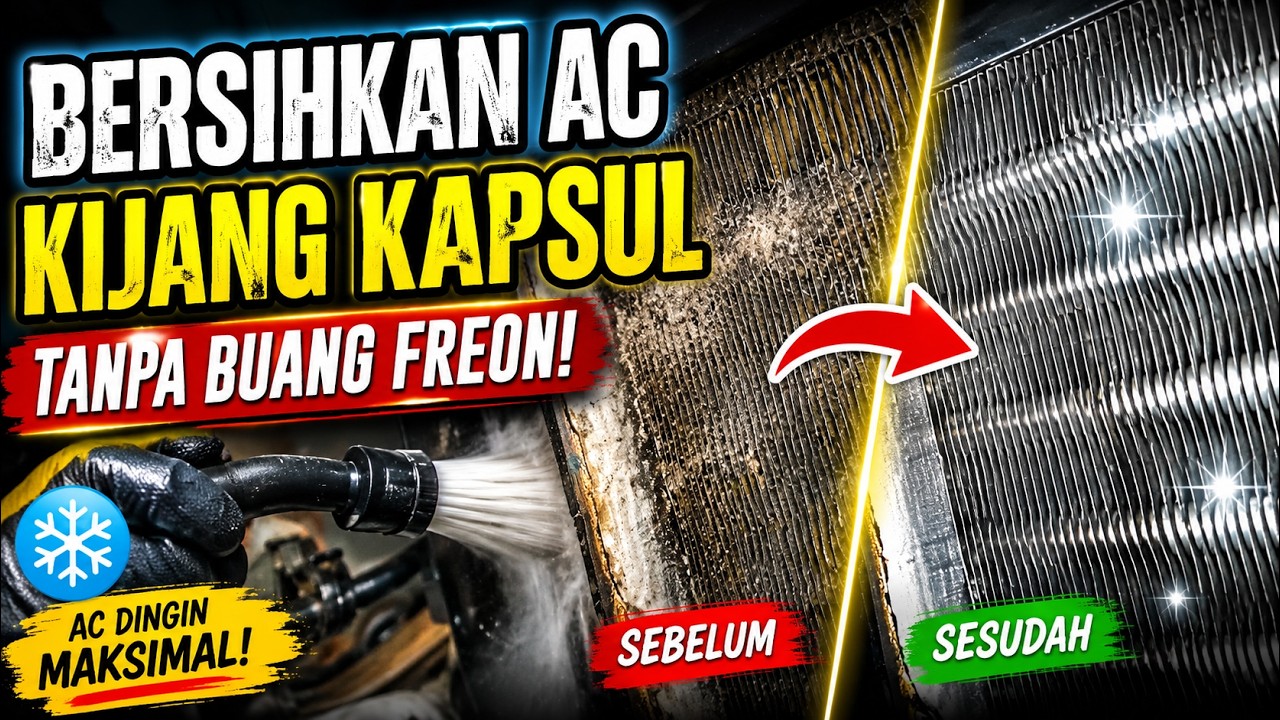 MEMBERSIHKAN AC KIJANG KAPSUL TANPA MEMBUANG FREON, KONDISI EVAPORATOR SANGAT KOTOR DEEP CLEANING AC