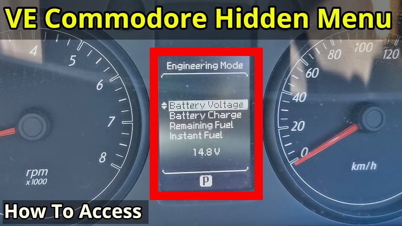VE Commodore - Hidden Menu  (Coolant Temp, Battery Voltage, Throttle Position)