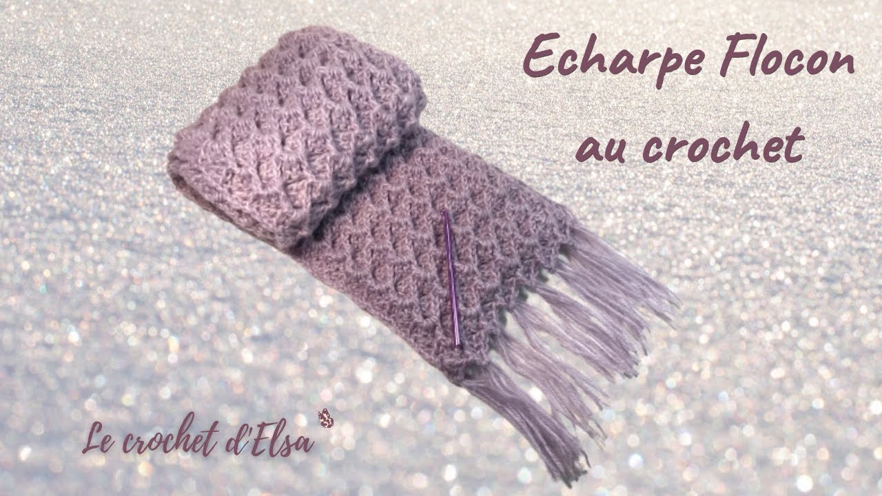 Echarpe Flocon  - écharpe facile au crochet
