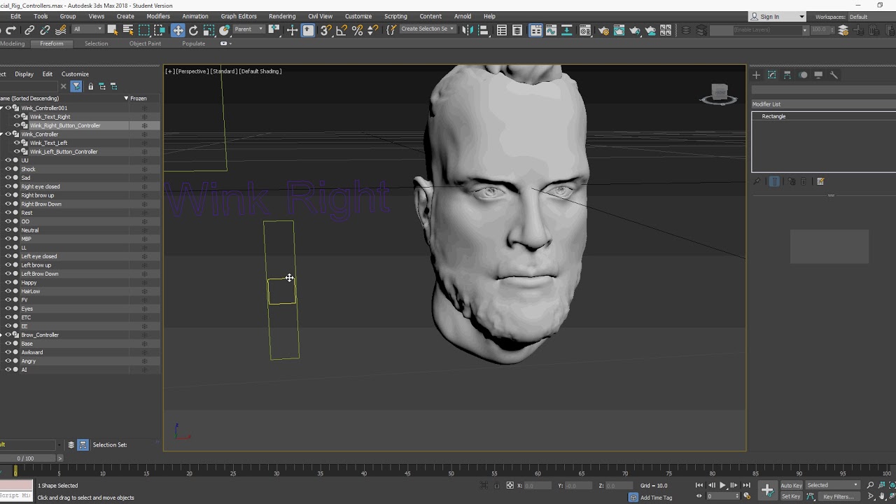 3dsmax beginners: Rigging a face for animation