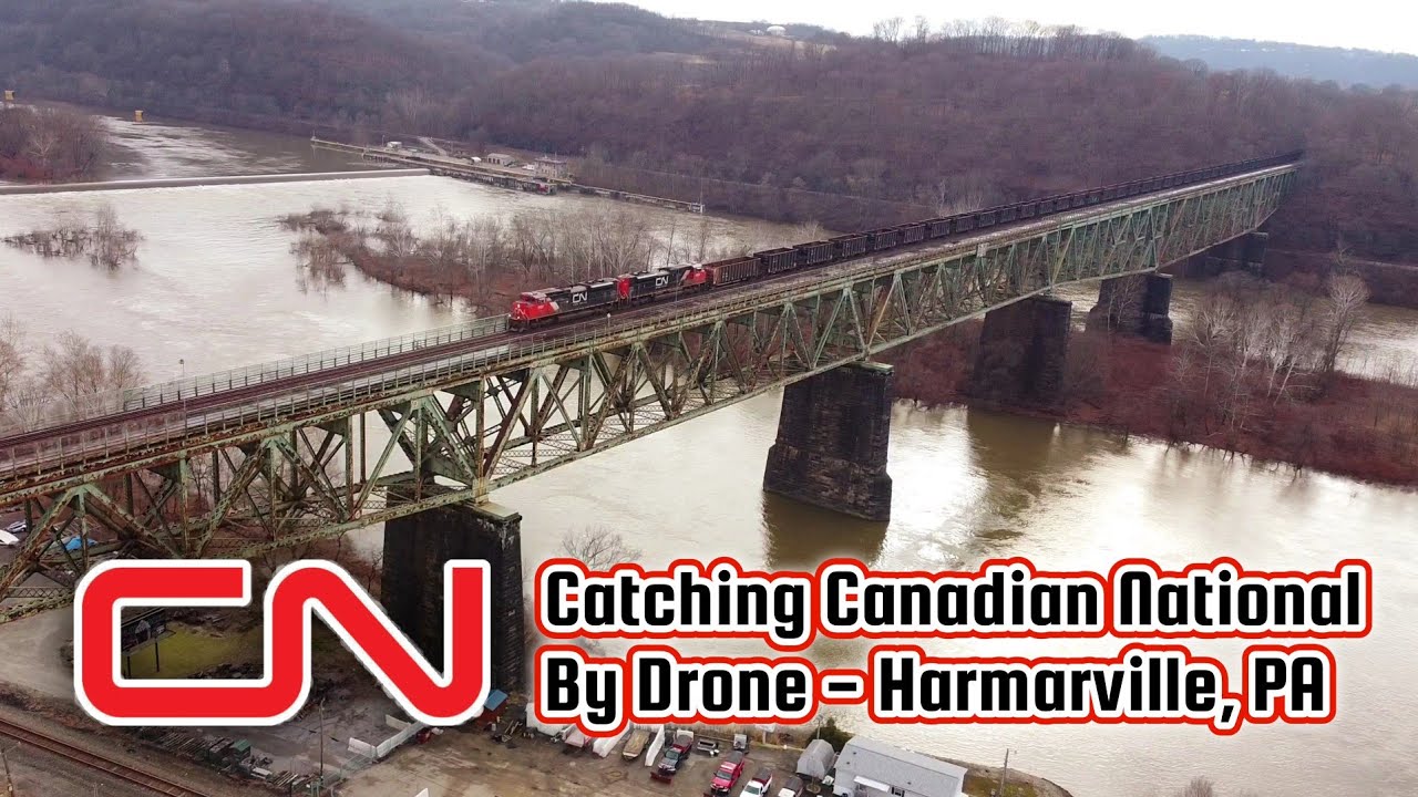 Catching Canadian National By Drone - Harmarville, PA