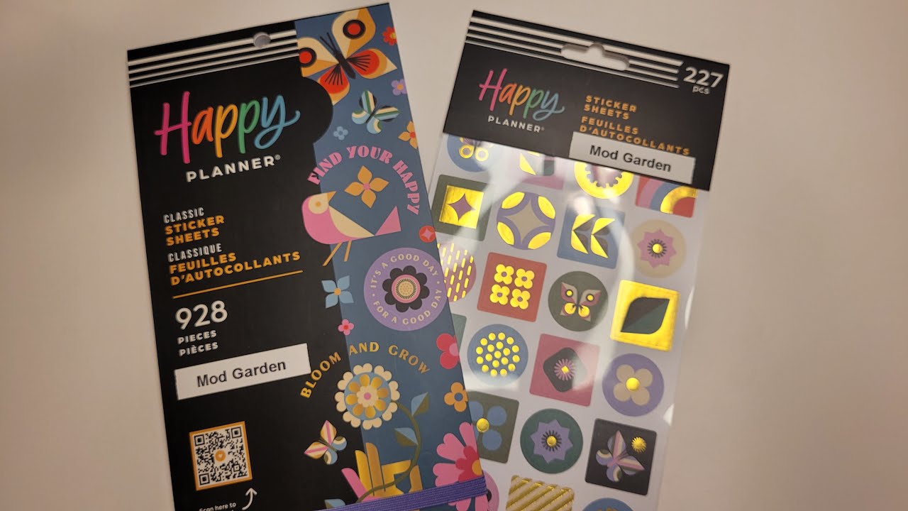 More Cool Sticker Books from Happy Planner - Flip-throughs of Mod Garden Classic & Accessory Sheets