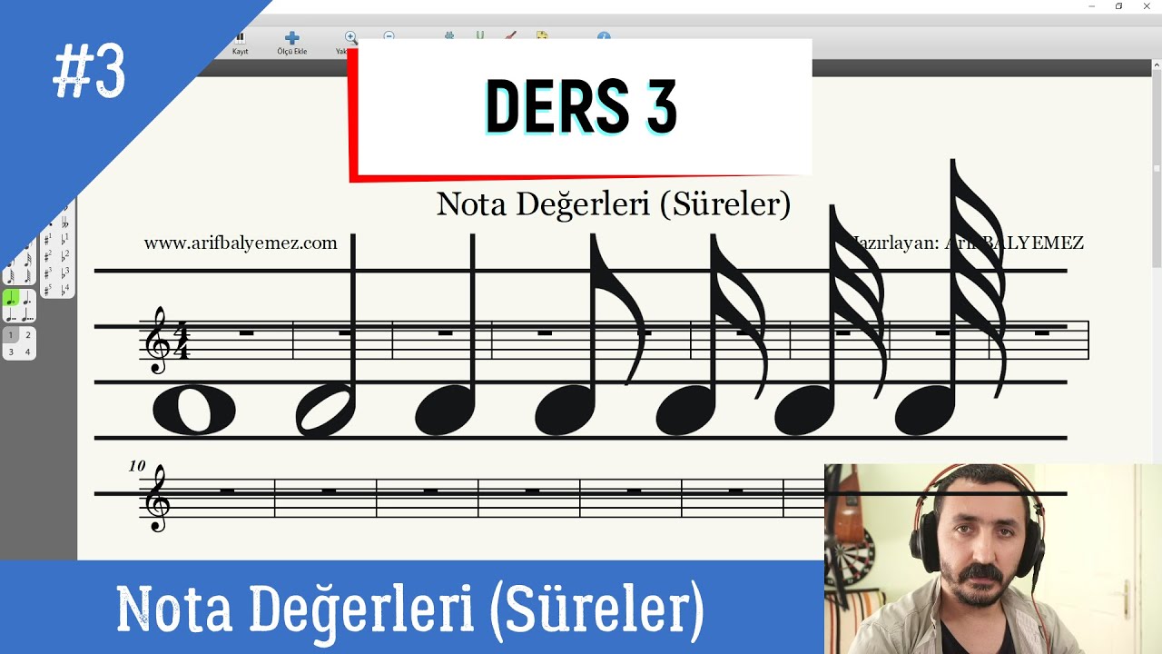 Ders 3/1 Notaların Değerleri (Süreler), Kalıplar ve Vuruş Yönleri