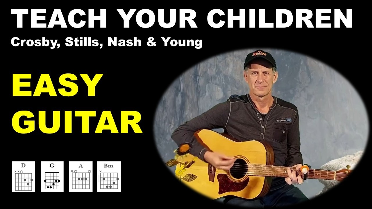 TEACH YOUR CHILDREN - Easy Guitar Tutorial - Crosby Stills Nash & Young