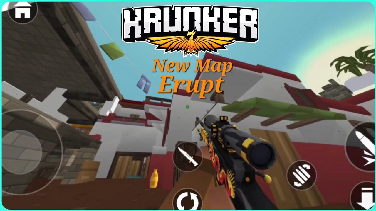 Krunker 7.1 New Map Walkaround - Erupt (Mobile)