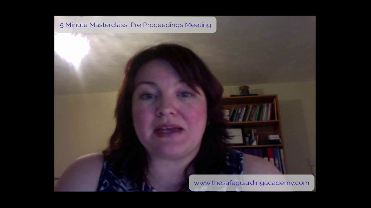 5 Minute Masterclass: Pre Proceedings Meeting