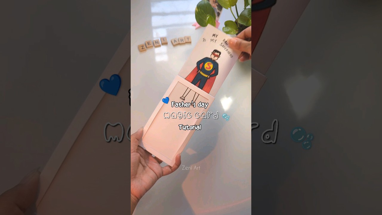 🪄Magic card idea for Father's day 💙 #diy #cardtutorial #subscribe
