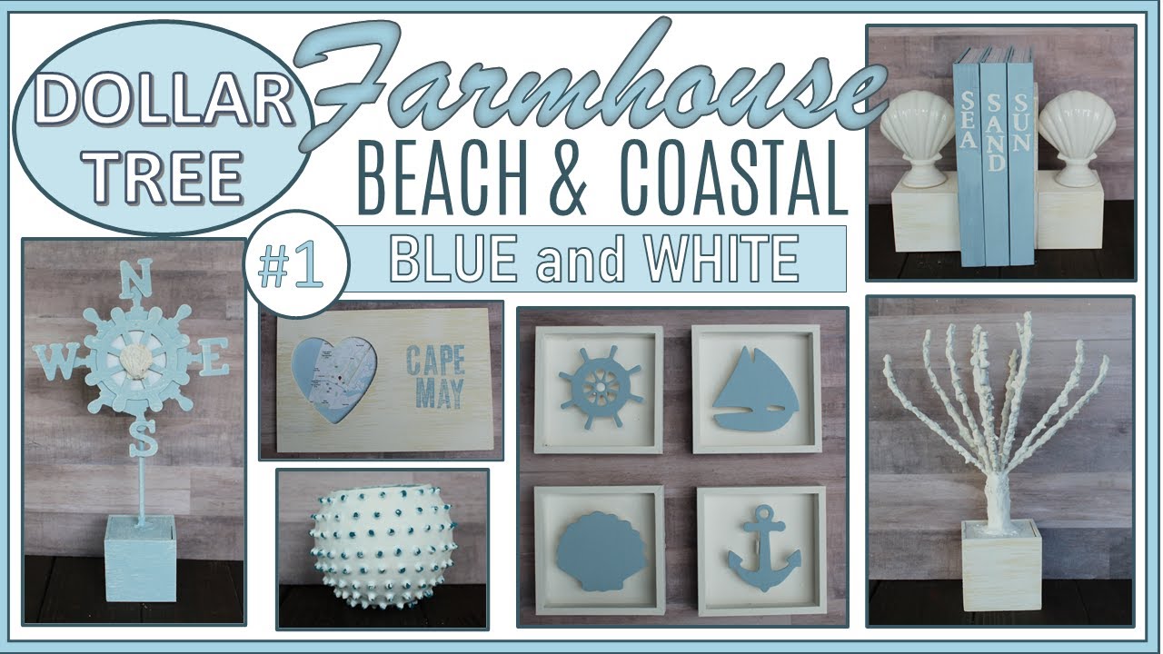 BEACH DECOR | DOLLAR TREE DIY COASTAL FARMHOUSE | NAUTICAL DECOR