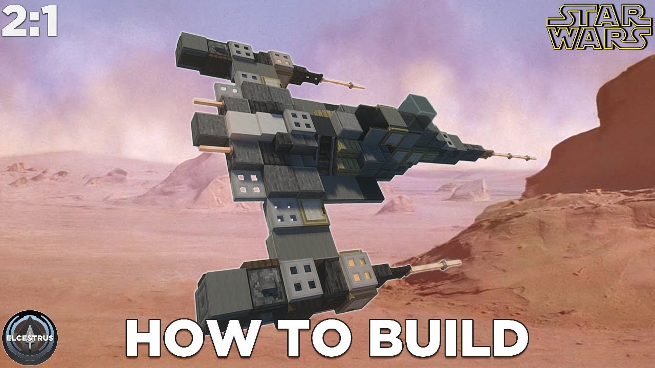 Din Djarin's modified N-1 starfighter | Minecraft Star Wars tutorial