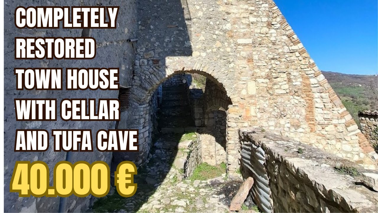 Completely restored, two-bedroom town house with large cellar and tufa cave. Limosano,  Molise.