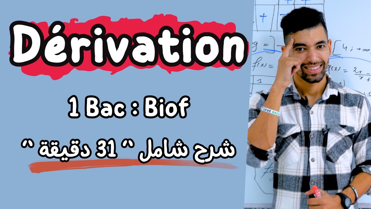 La Dérivation | 1 ère Bac - Résumé complet - | ملخص شامل الإشتقاق -- أولى باك علمي
