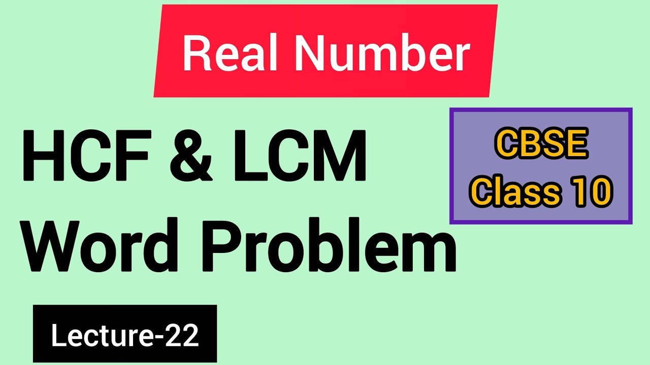 L22- Word Problem_ HCF & LCM