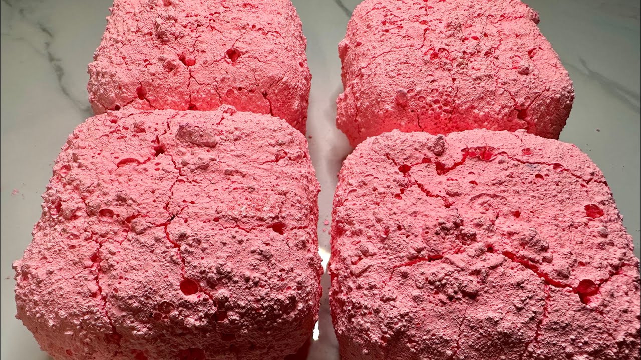 Jumbo Pink Pasted Soft Chalk Blocks | ASMR | Oddly Satisfying | Sleep Aid