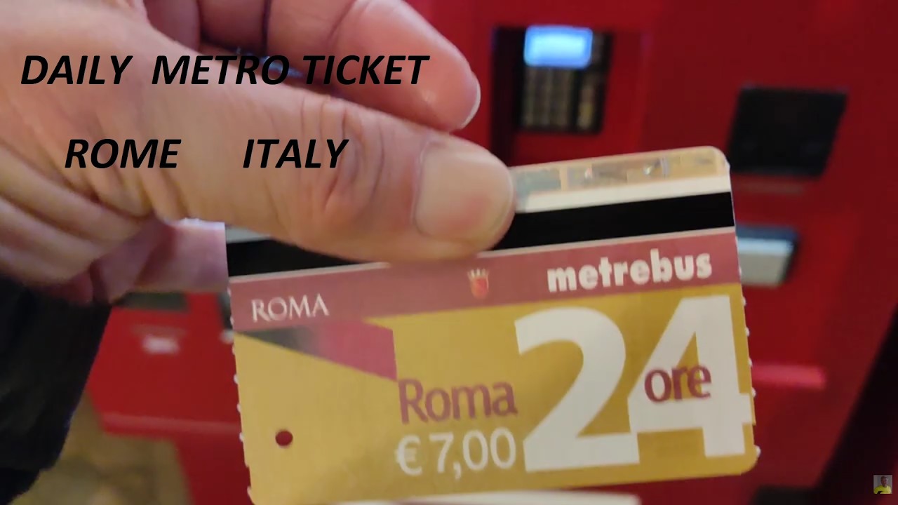 Roma , Metro A e B  acquisto biglietto giornaliero a Termini ,Lazio Italy