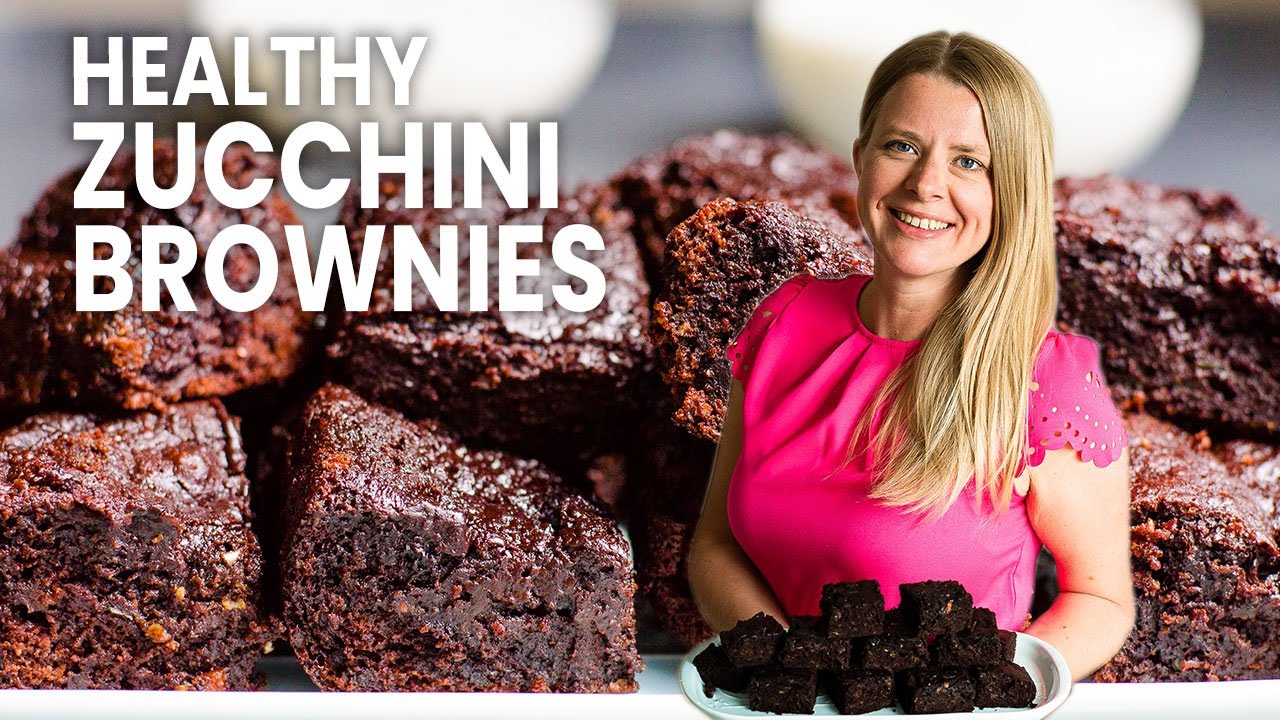 HEALTHY ZUCCHINI BROWNIES | easy one bowl recipe, fudgy too!