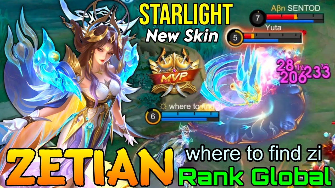 Sunset Luminance Zetian New STARLIGHT Skin - Top Global Zetian by where to find zi - Mobile Legends