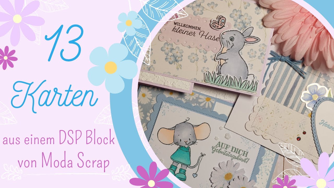 13 Karten basteln 💜Spring Flowers Collection | Designpad ModaScrap