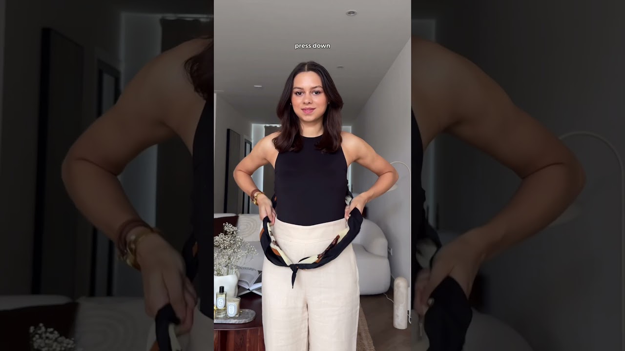 Style your silk scarf for a chic, luxury look 🤍 Boost your confidence #fashionadvice