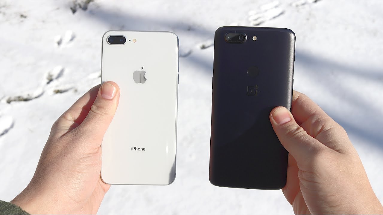 iPhone 8 Plus vs OnePlus 5T Speed Test!
