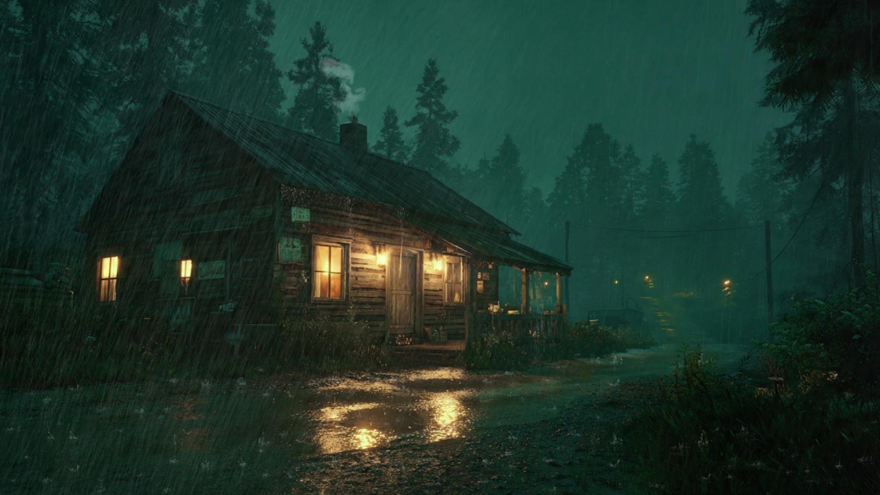 The Most Effective Relaxation with Heavy Rain with Thunder for Stress Relief and Deep Sleep