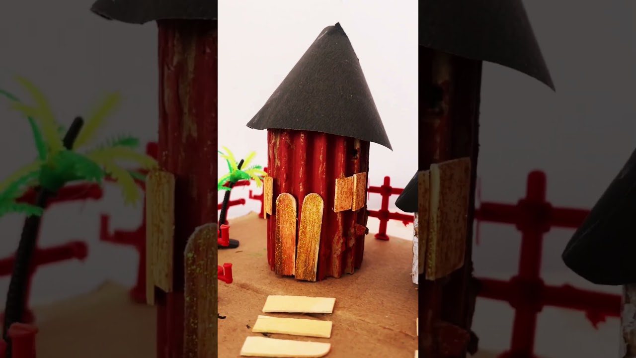 DIY Miniature Hut 🛖 | Mini Village Craft | 