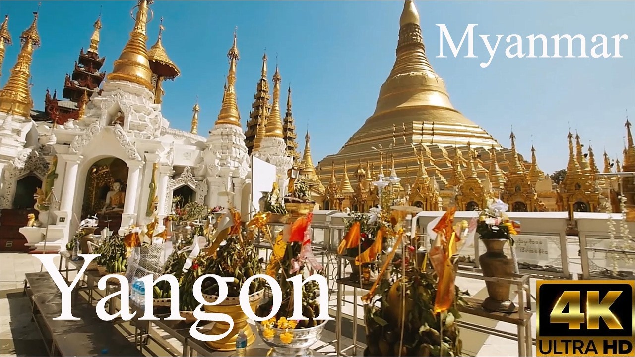 Exploring Yangon, Myanmar I 4K