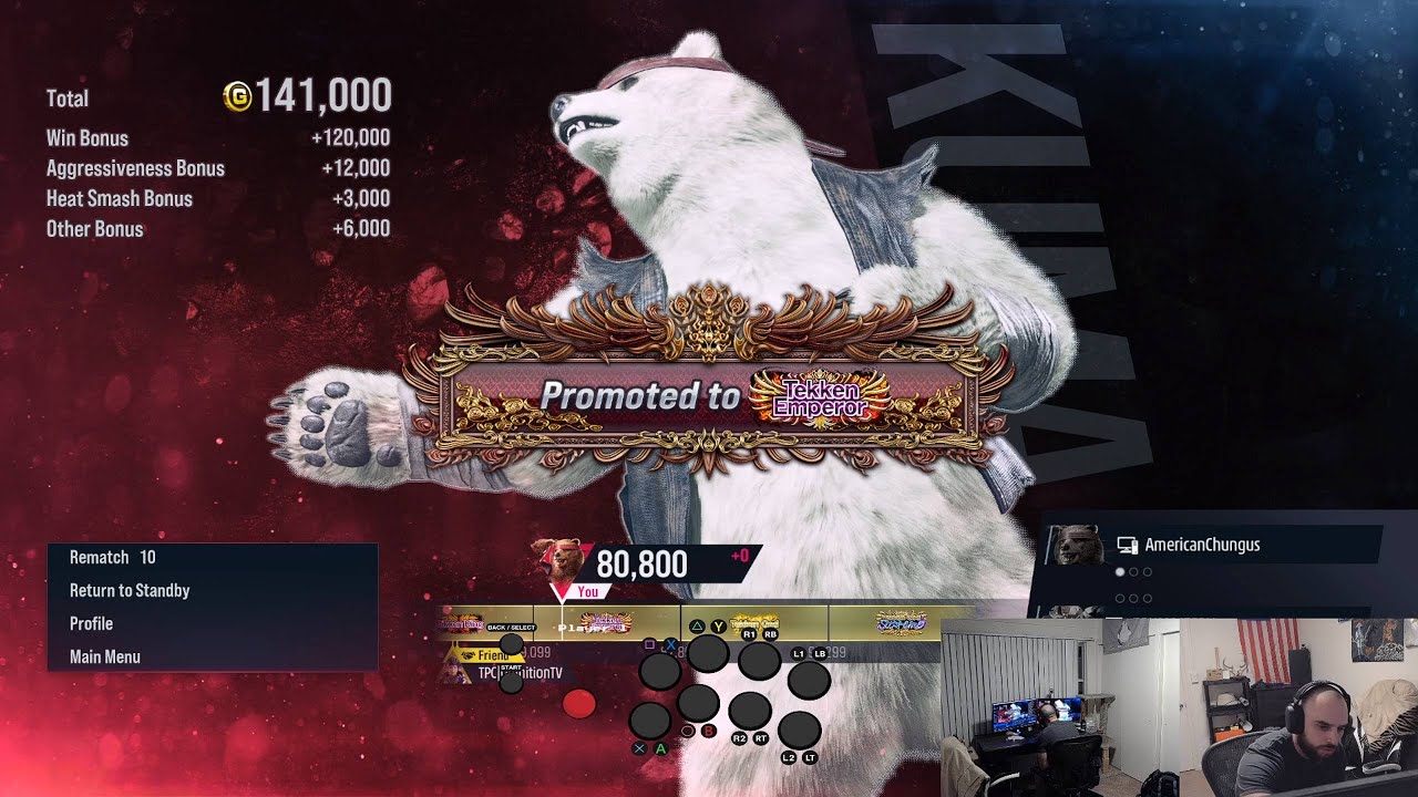 Tekken 8 Kuma Ranked - Road to Emperor (and More)
