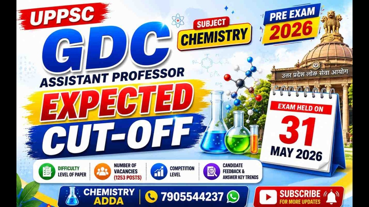 Expected cut-off for GDC Assistant Professor Chemistry Exam held on 31 May 2026