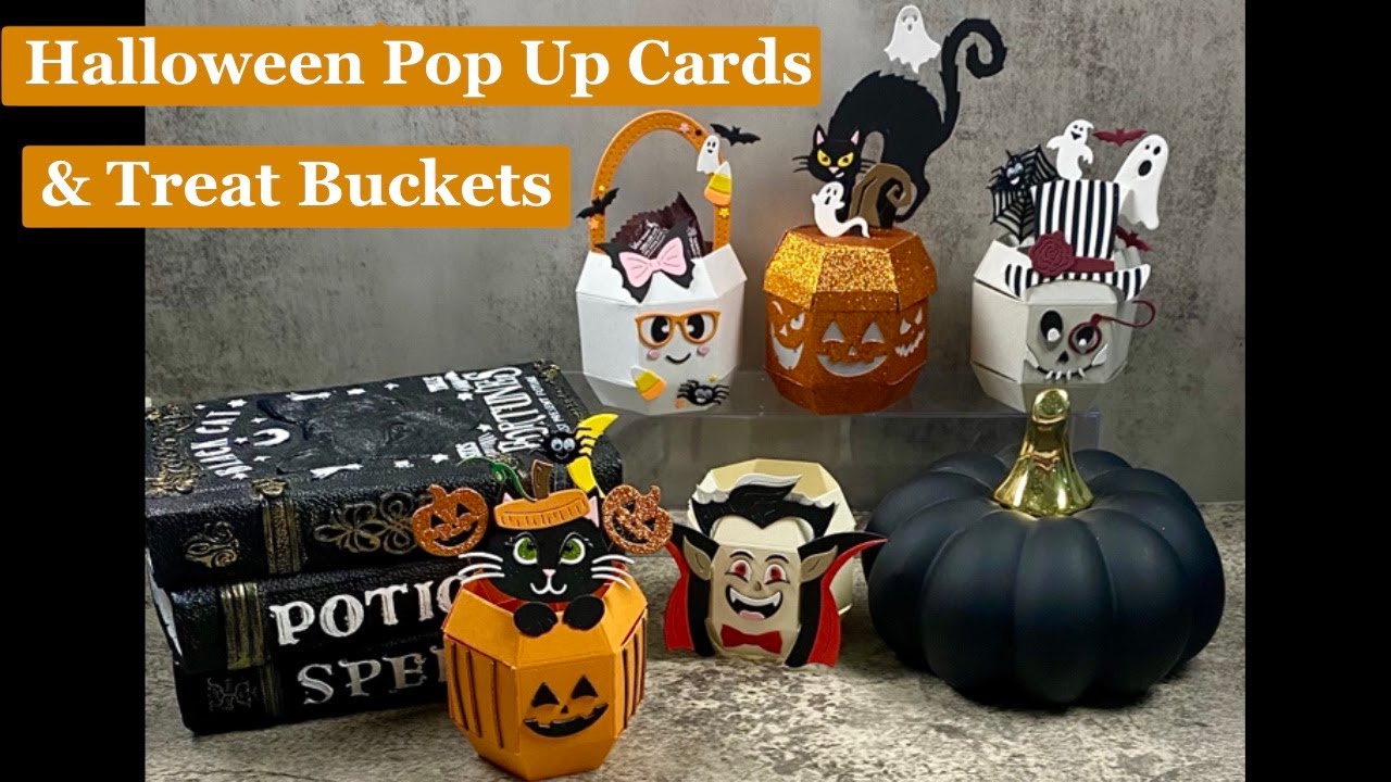 DIY Character Head Cards + Trick or Treat Candy Buckets