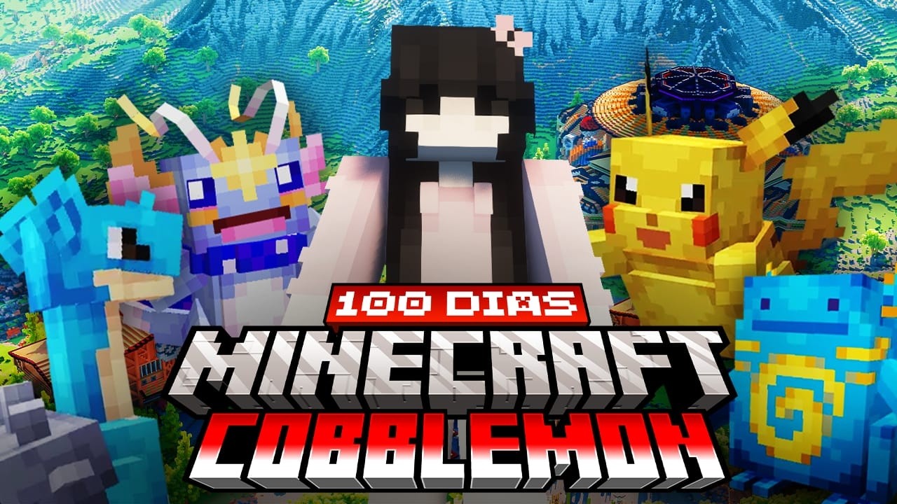 SOBREVIVÍ 100 Días en un Mundo POKEMON en Minecraft