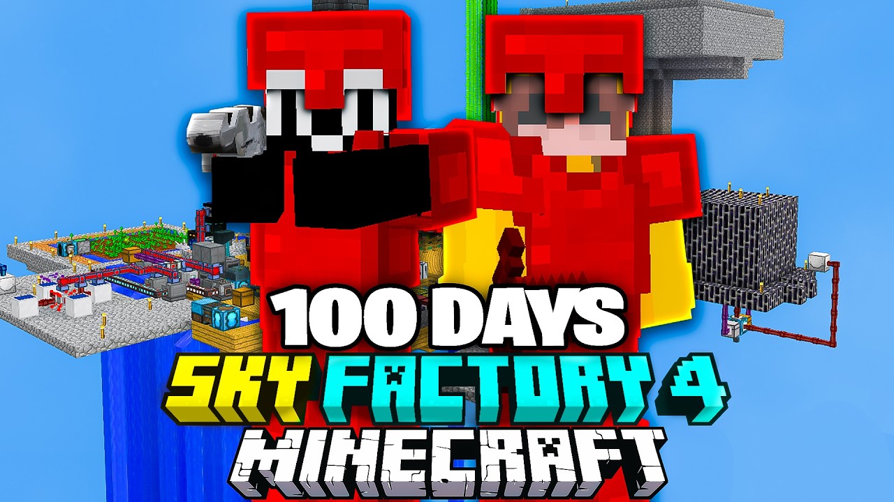 I Survived 100 Days in Minecraft SKY FACTORY 4...
