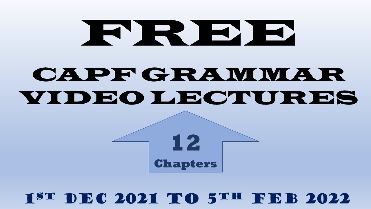 Free English Grammar classes for CAPF and others | Rashmi Agrawal | Ex Chanakya faculty - Delhi
